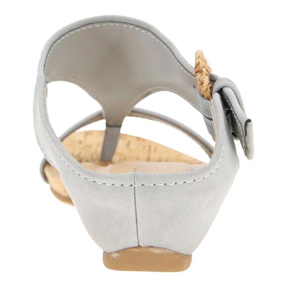 Kenneth Cole Reaction Women's Great Buckle Wedge Sandals Gray Size 9 - Picture 3 of 5